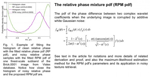 Estimating the relative phase parameters of complex wavelet coefficients in noise