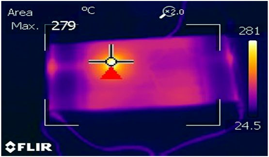 Hot spot runaway in thin film photovoltaics and related structures