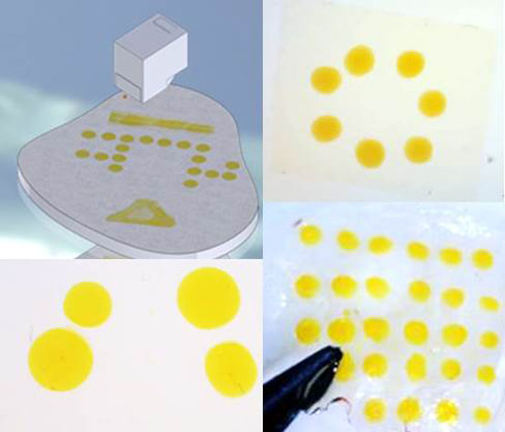 Autonomic composite hydrogels by reactive printing materials and oscillatory response
