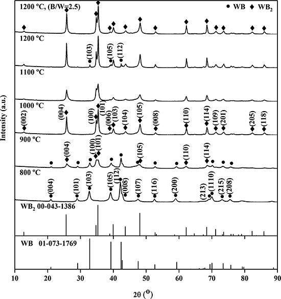Lowtemperature synthesis of tungsten diboride powders via a simple