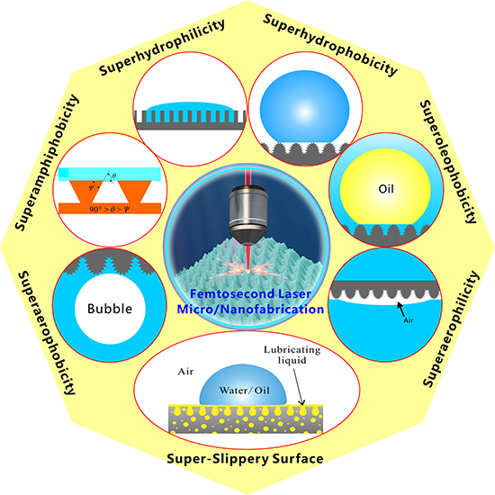 Nature-Inspired Superwettability Achieved by Femtosecond Lasers - Advances in Engineering
